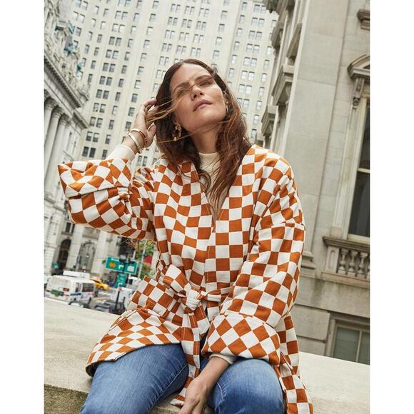 Madewell Jackets & Blazers - Madewell Checkerboard Wrap Jacket